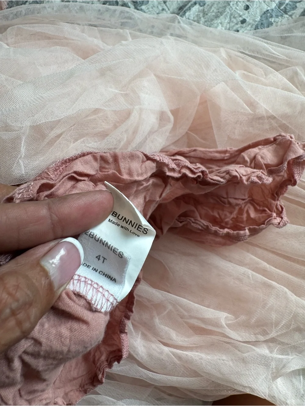 Girls' Lace & Tulle Party Dress - Blush Pink size 4T